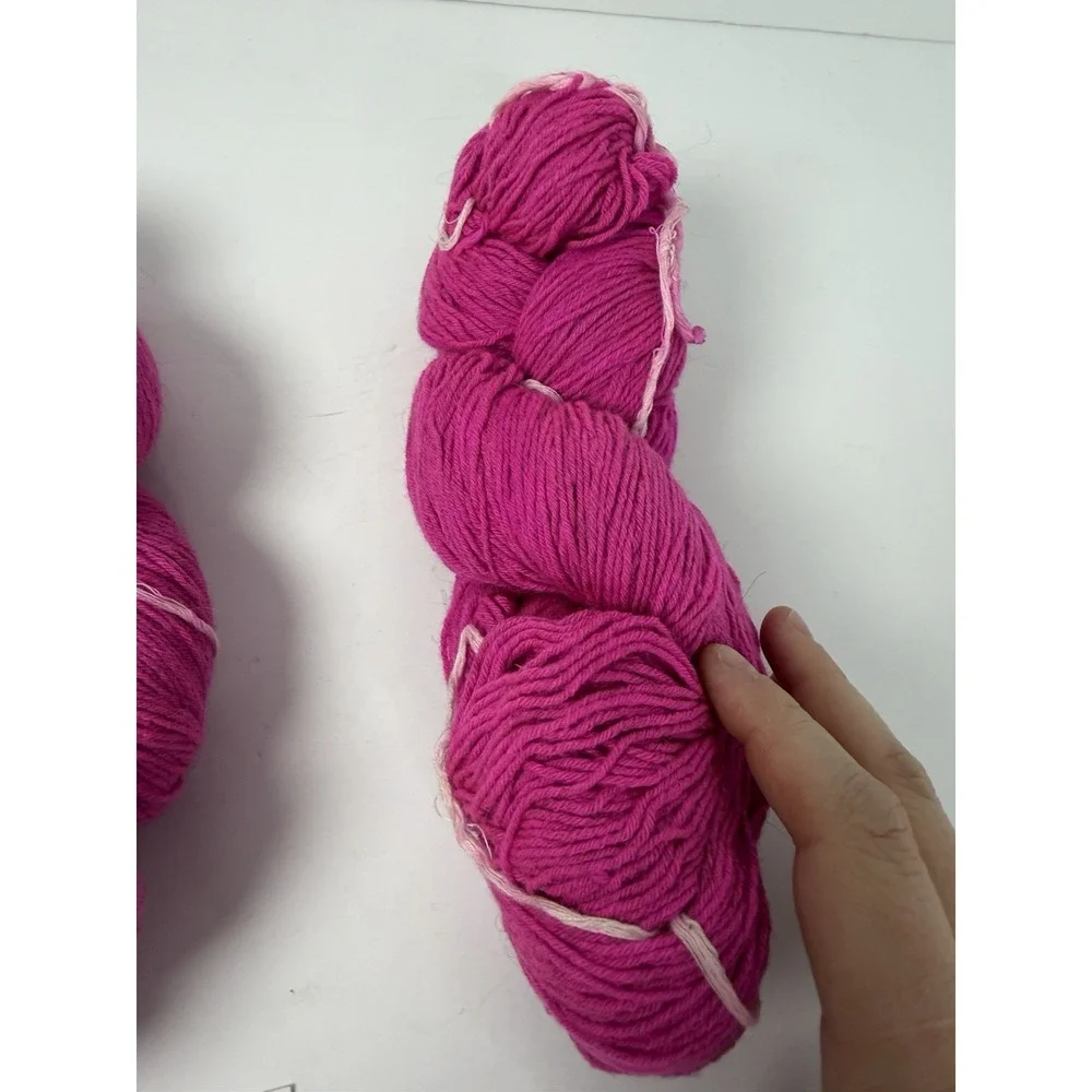 The Buffalo Wool Co Yarn Superwash Merino &‎ Bison Down Sockweight Lot Of 2 Pink
